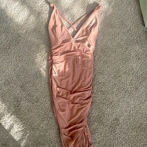 PrettyLittleThing Rose Mini Dress - XS